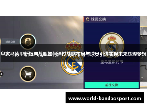 皇家马德里新银河战舰如何通过战略布局与球员引进实现未来辉煌梦想